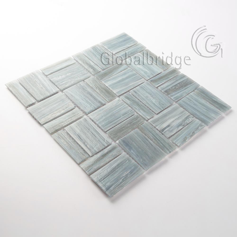 Stream rectángulo vidrio mosaico azulejos de la cocina
