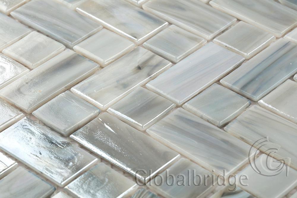 Azulejos de vidrio de mosaico de mezcla irregular de vidrio de ágata azulejos de baño de mosaico