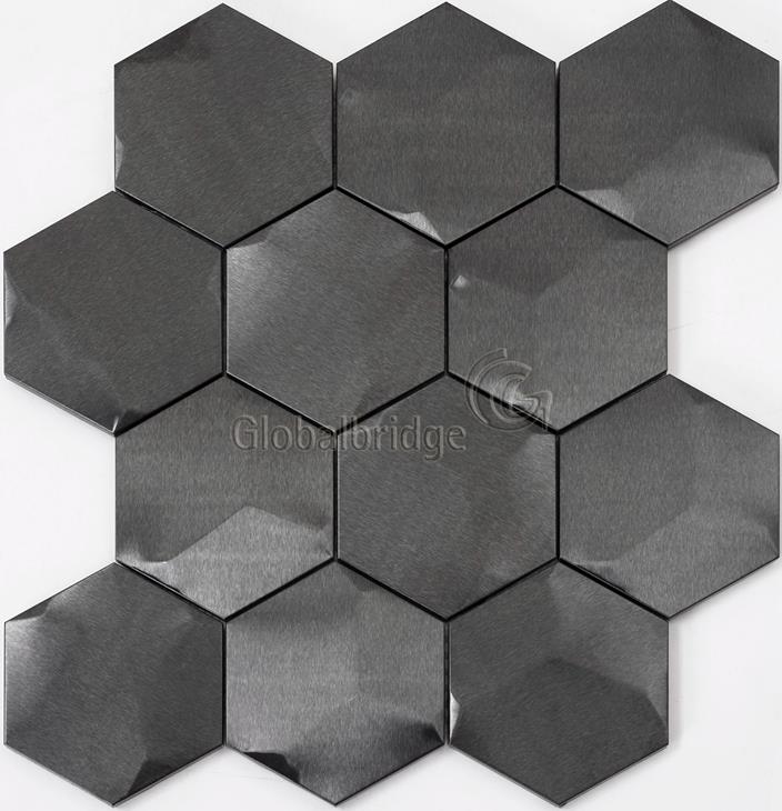 Teja de mosaico del metal del acero inoxidable 3D