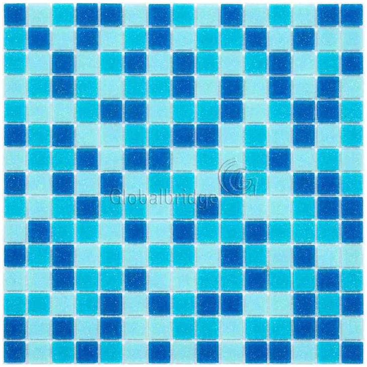 Azulejos de mosaico de piscina de puntos clásicos