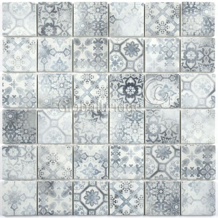 Patrón de desvanecimiento Azulejo de pared de baño Azulejo de pared de cocina Mosaico de vidrio esmalte