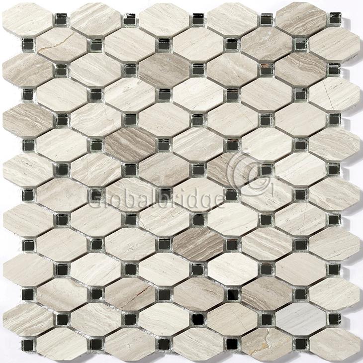 Glass&Stone Mosaic Hexagon Azulejos de pared