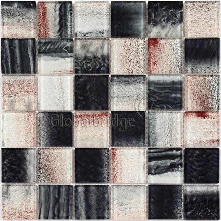 Láminas de vidrio de mosaico para pared de baño de inyección de tinta