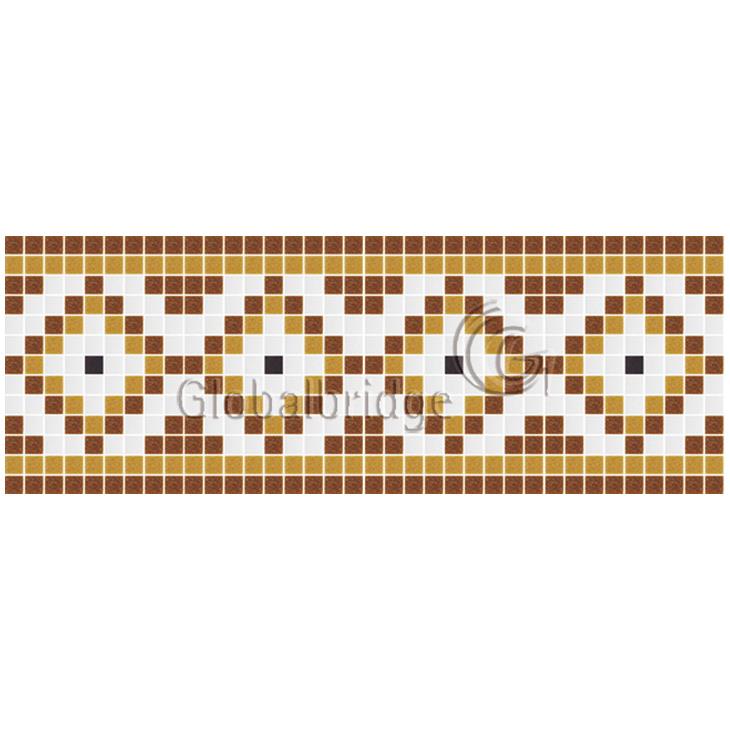 Borde de Pazzle de mosaico de vidrio marrón suave