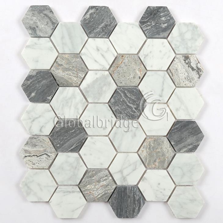 Placa para salpicaduras de azulejos de mosaico de piedra