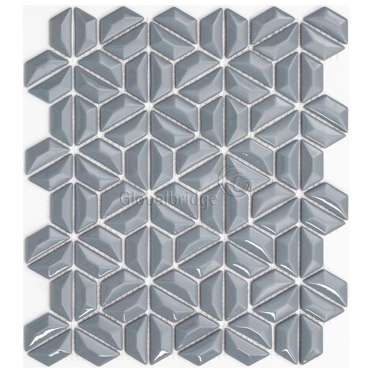 Diseño único Reciclar mosaico de vidrio Arte de pared Azulejos 3d